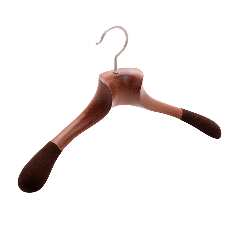 Deluxe cherry ash wood hanger with broad shoulders for suit/jacket/coat
