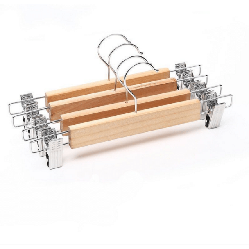 Best Selling Wooden Pant Trouser Hanger With Clips
